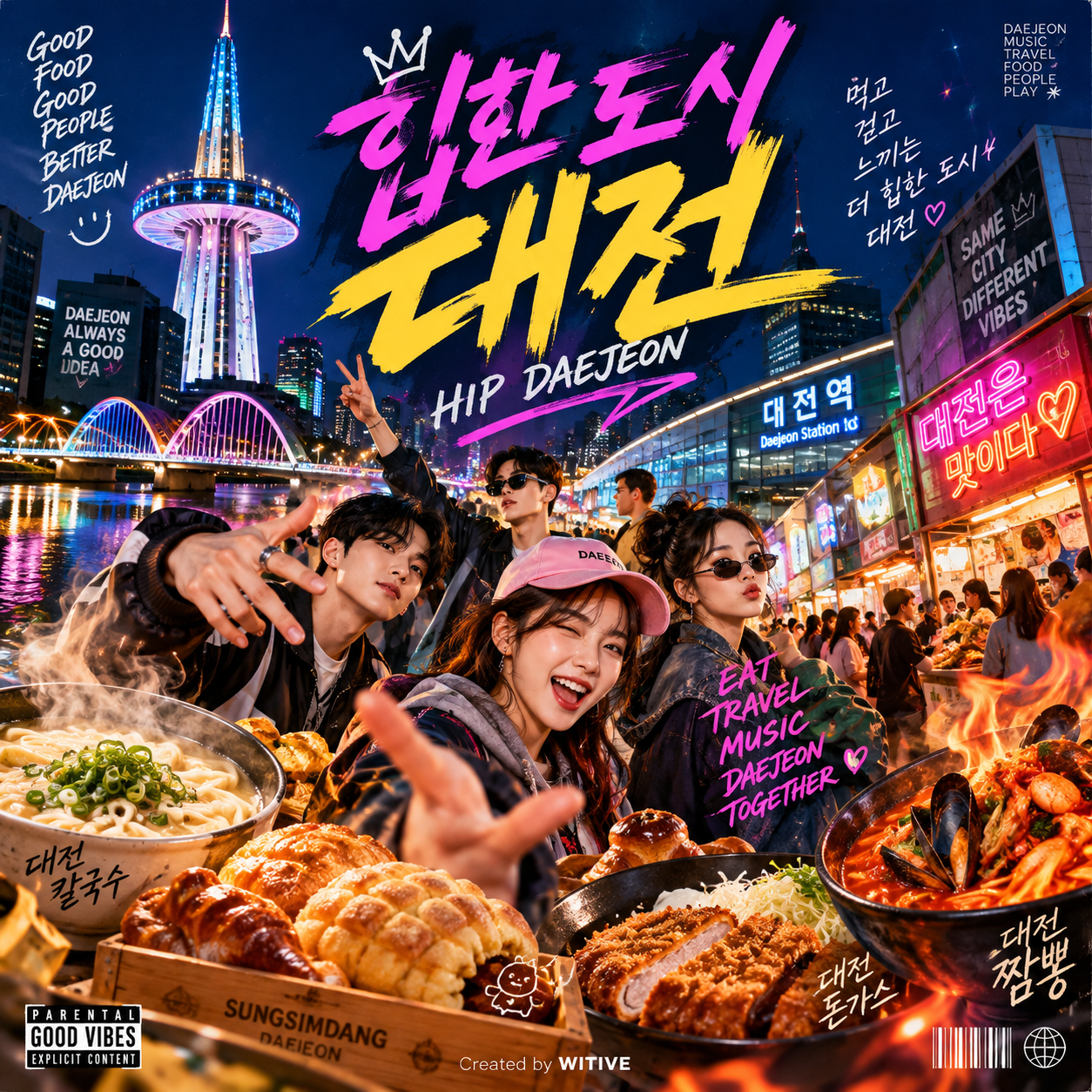 힙한 도시 대전 · 힙한 도시 대전 — 맛집 투어 — 앨범 커버