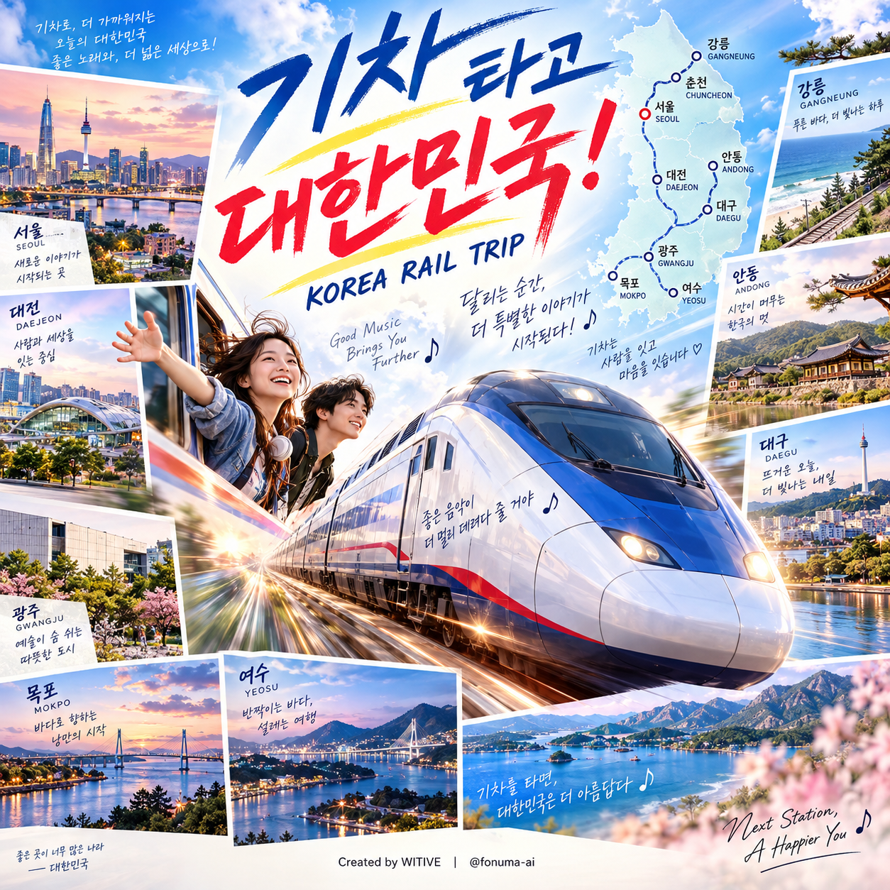 기차 타고 대한민국! · 한국철도 — 기차 타고 대한민국! — 앨범 커버